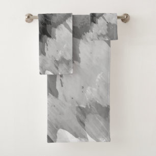 Watercolor waterfall, nature 3 bath towel set