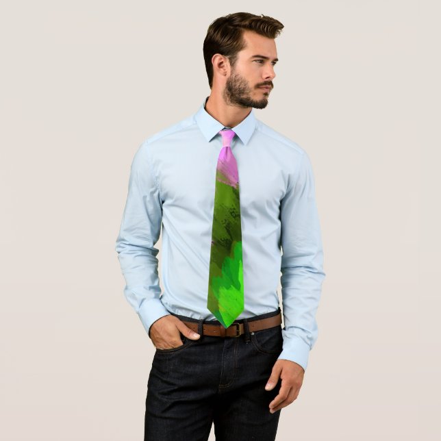 Watercolor waterfall, nature tie (In Situ)