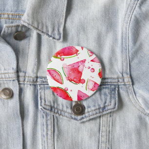Watercolor Watermelon 1 7.5 Cm Round Badge