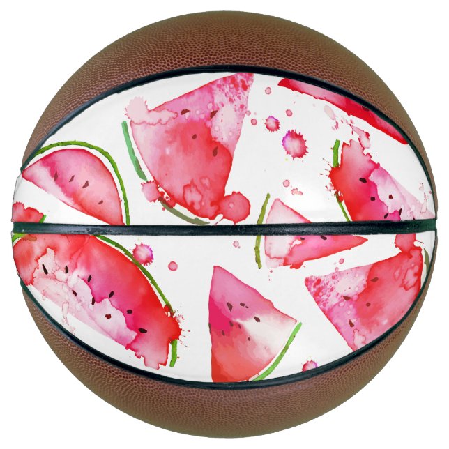 Watercolor Watermelon 1 Basketball (Front)