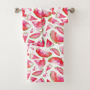 Watercolor Watermelon 1 Bath Towel Set