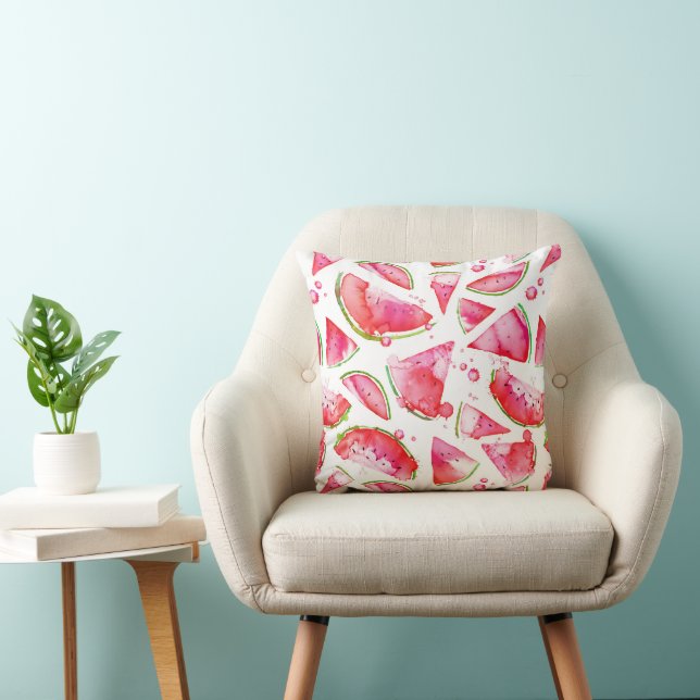 Watercolor Watermelon 1 Cushion (Chair)