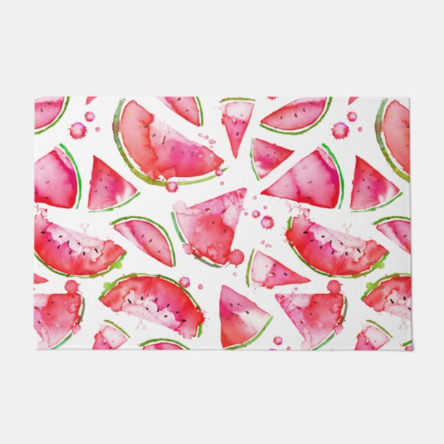 Watercolor Watermelon 1 Doormat (Front)