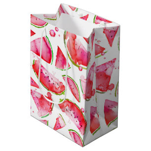 Watercolor Watermelon 1 Medium Gift Bag