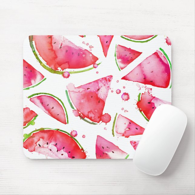 Watercolor Watermelon 1 Mouse Mat (With Mouse)