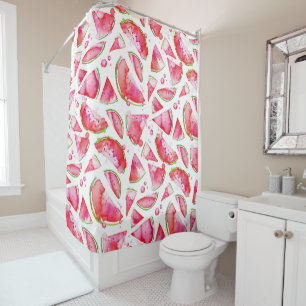 Watercolor Watermelon 1 Shower Curtain