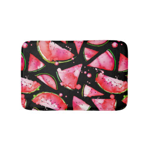 Watercolor Watermelon 2 Bath Mat