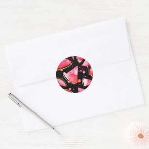 Watercolor Watermelon 2 Classic Round Sticker