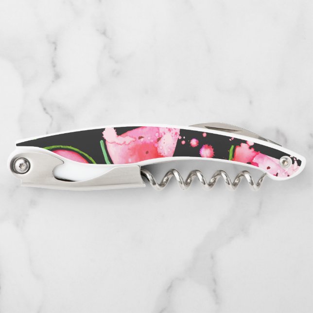 Watercolor Watermelon 2 Corkscrew (Front)