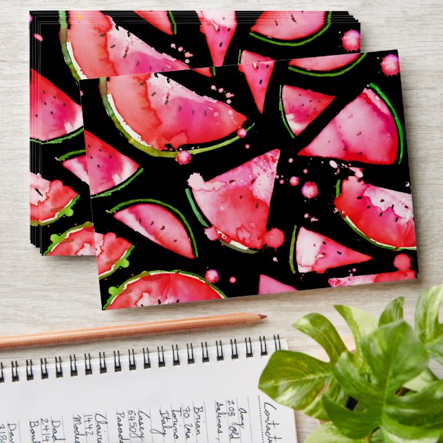 Watercolor Watermelon 2 Envelope (Stacked)