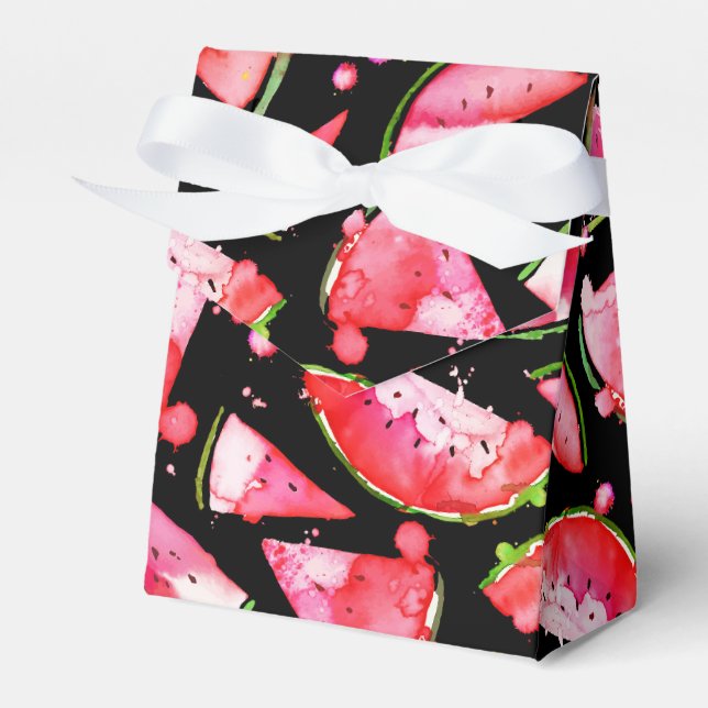 Watercolor Watermelon 2 Favour Box (Front Side)