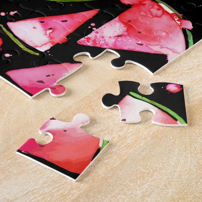 Watercolor Watermelon 2 Jigsaw Puzzle (Side)