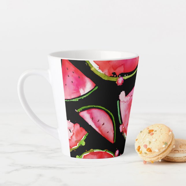 Watercolor Watermelon 2 Latte Mug (In Situ)
