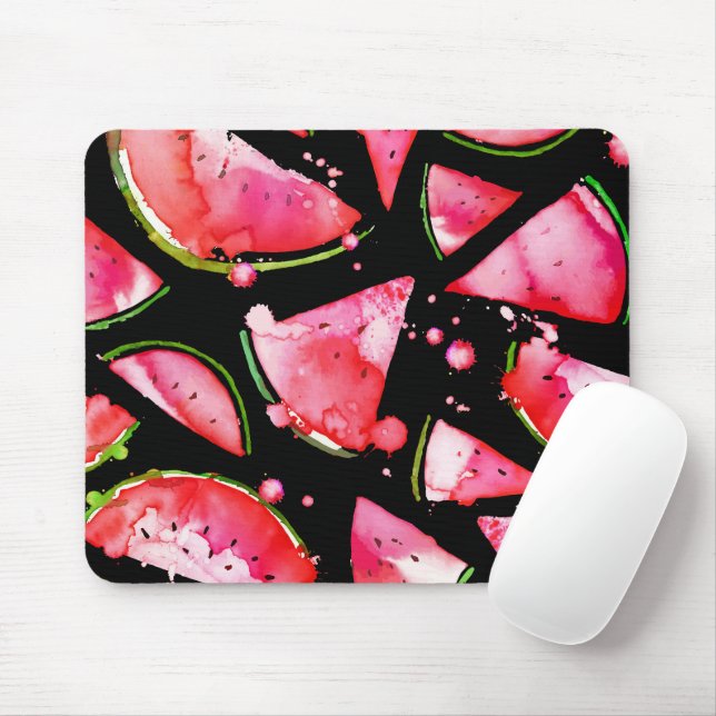 Watercolor Watermelon 2 Mouse Mat (With Mouse)