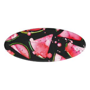 Watercolor Watermelon 2 Name Tag