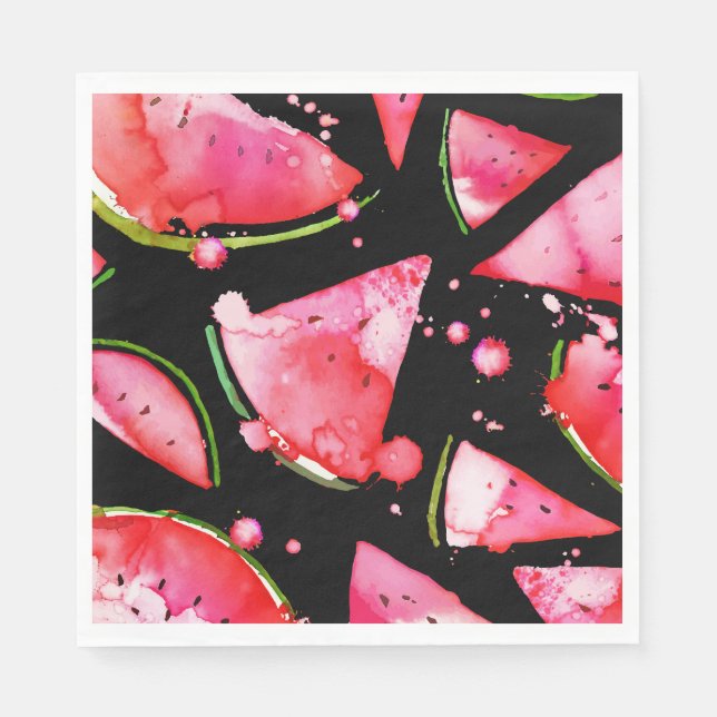 Watercolor Watermelon 2 Napkin (Front)