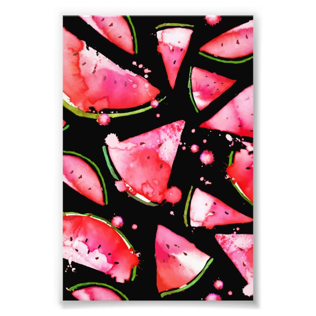 Watercolor Watermelon 2 Photo Print (Front)