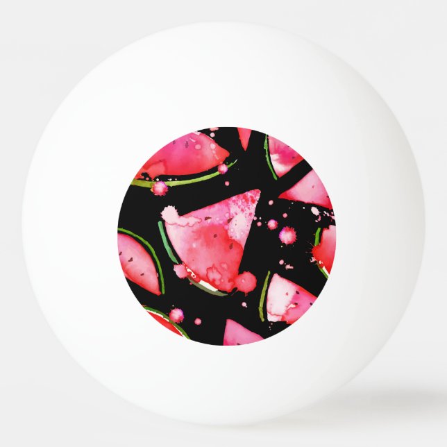 Watercolor Watermelon 2 Ping Pong Ball (Front)
