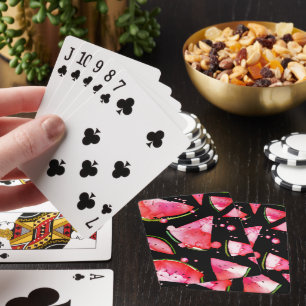 Watercolor Watermelon 2 Playing Cards