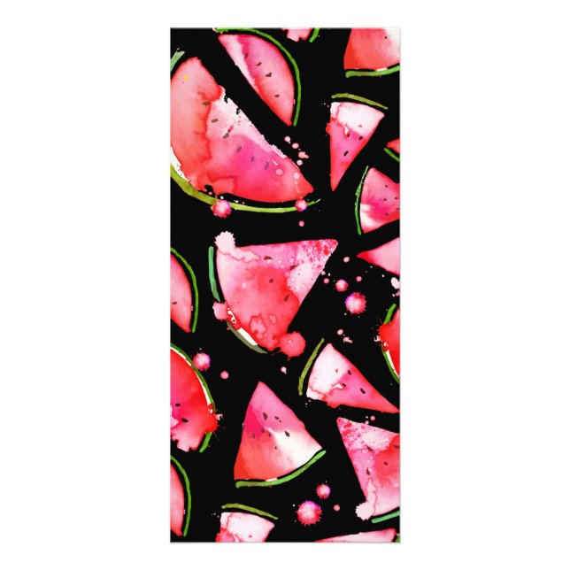 Watercolor Watermelon 2 Rack Card (Front)