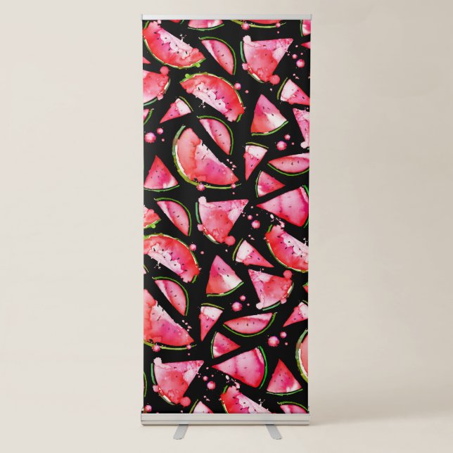 Watercolor Watermelon 2 Retractable Banner (Front)