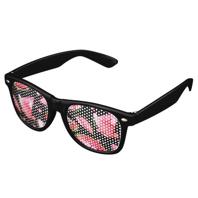 Watercolor Watermelon 2 Retro Sunglasses (Angled)
