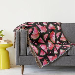 Watercolor Watermelon 2 Throw Blanket
