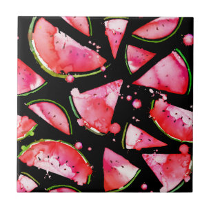 Watercolor Watermelon 2 Tile