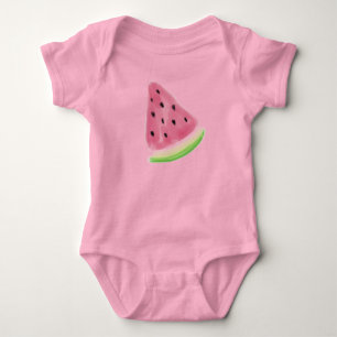 Watercolor Watermelon Baby Bodysuit