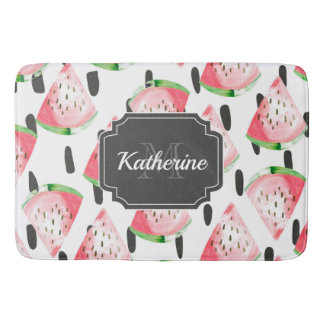 Watercolor Watermelon Bath Mat