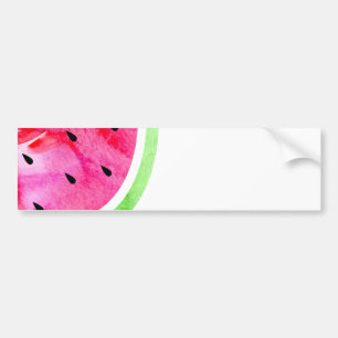 Watercolor Watermelon Bumper Sticker