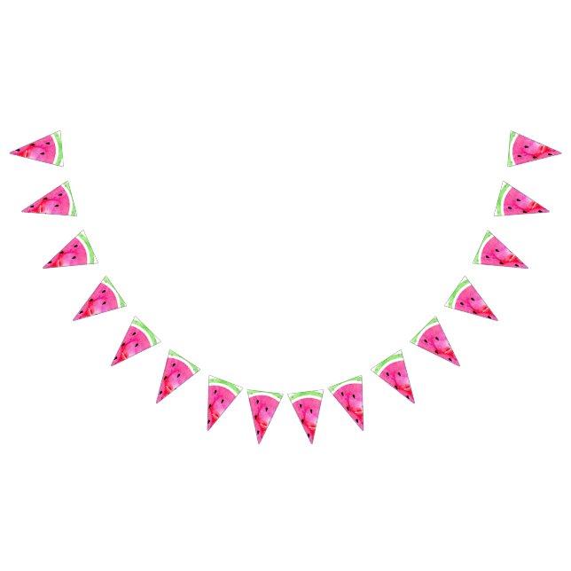 Watercolor Watermelon Bunting (All)
