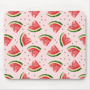 Watercolor Watermelon Fruit Pattern Mouse Mat