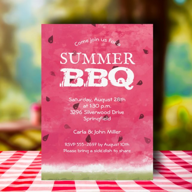 Watercolor Watermelon Invitation (Creator Uploaded)