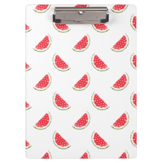 Watercolor Watermelon Pattern Clipboard (Front)