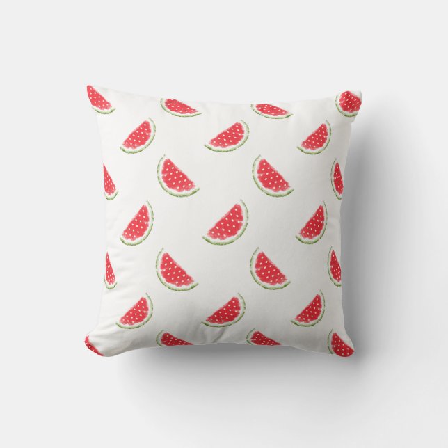 Watercolor Watermelon Pattern Cushion (Front)