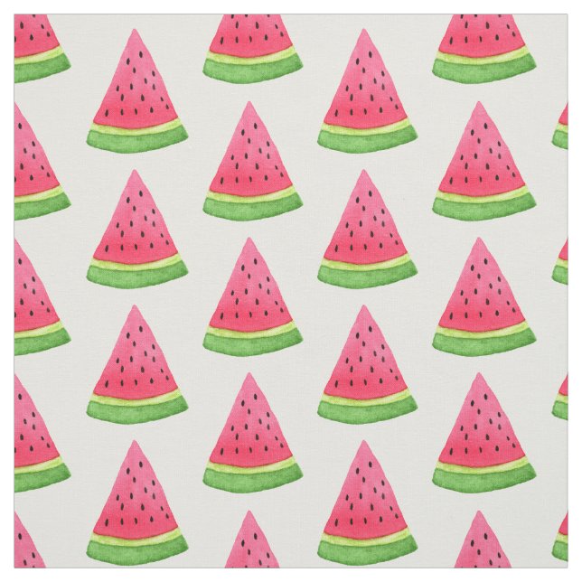 Watercolor Watermelon Pattern Fabric (Swatch)