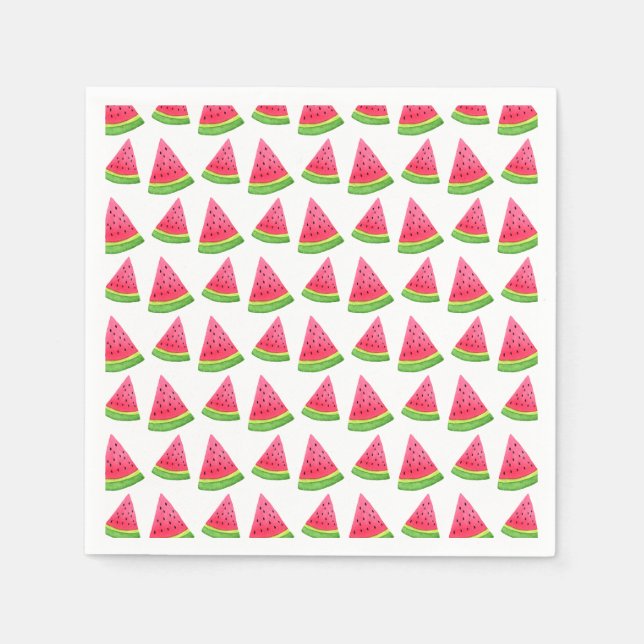 Watercolor Watermelon Pattern Napkin (Front)