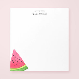 Watercolor Watermelon Personalised Notepad