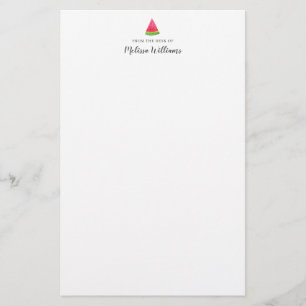 Watercolor Watermelon Personalised Stationery