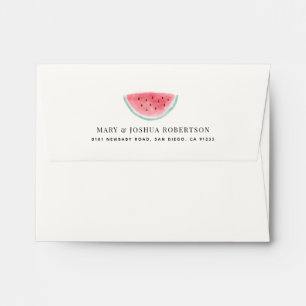 Watercolor Watermelon Pink Envelope