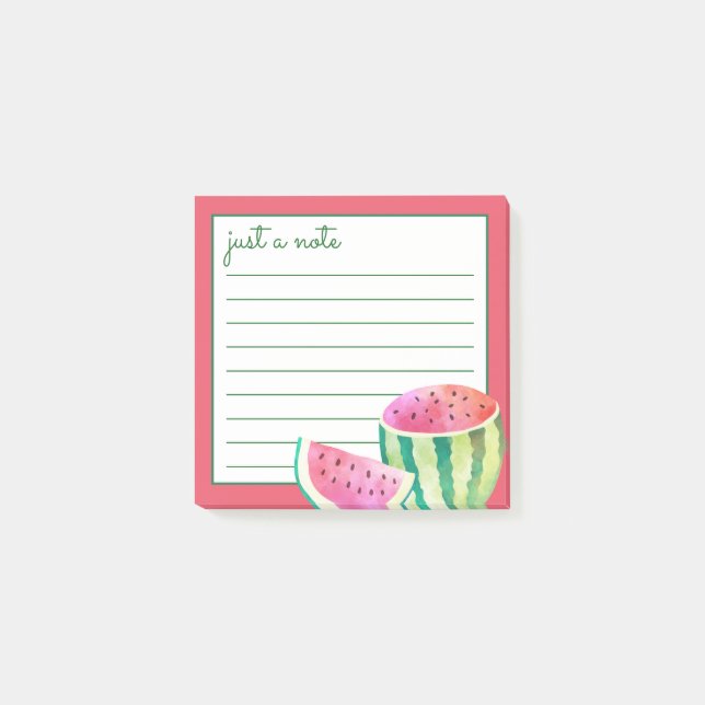 Watercolor Watermelon Post-it Notes (Front)