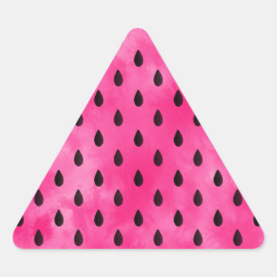Watercolor Watermelon Seeds Triangle Sticker