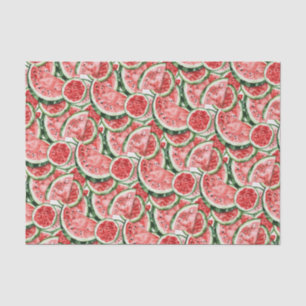 Watercolor Watermelon Slice Pattern Decoupage Tissue Paper