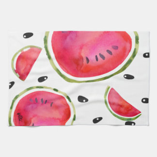 Watercolor Watermelon Tea Towel 