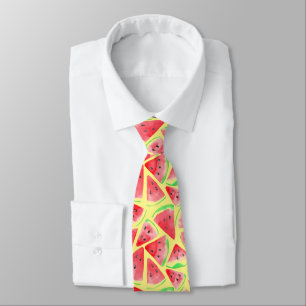 Watercolor watermelon tie