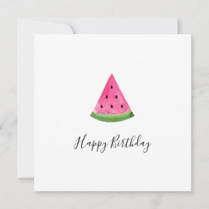 Watercolor Watermelon Wedge Card