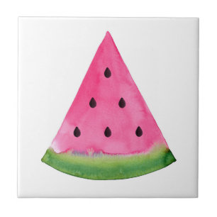 Watercolor Watermelon Wedge Tile