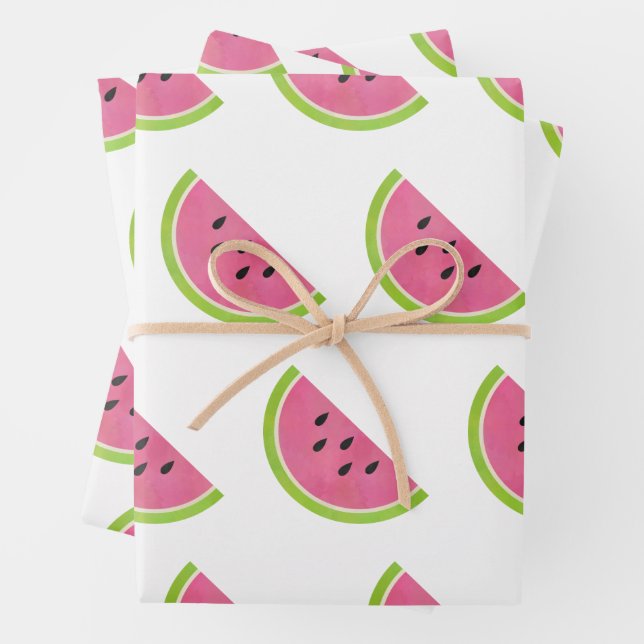 Watercolor Watermelon Wrapping Paper Sheet (In situ)
