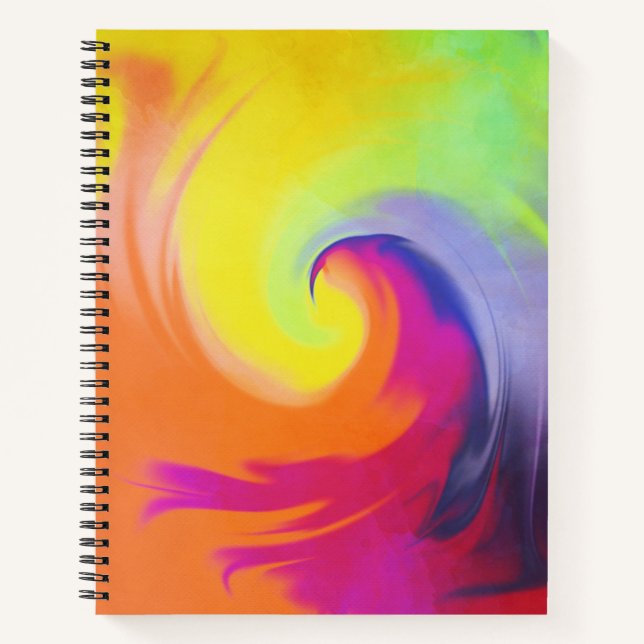 Watercolor Wave - 8.5" x 11" Spiral Notebook (Front)